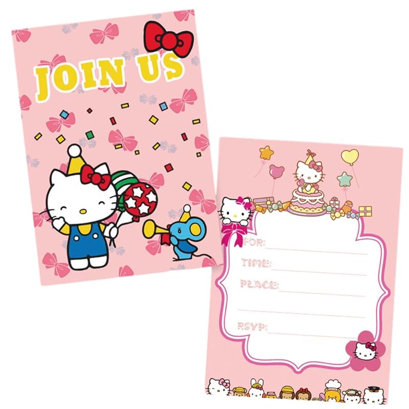 Hello Kitty - Geburtstags-Einladungskarten, 12 Stück