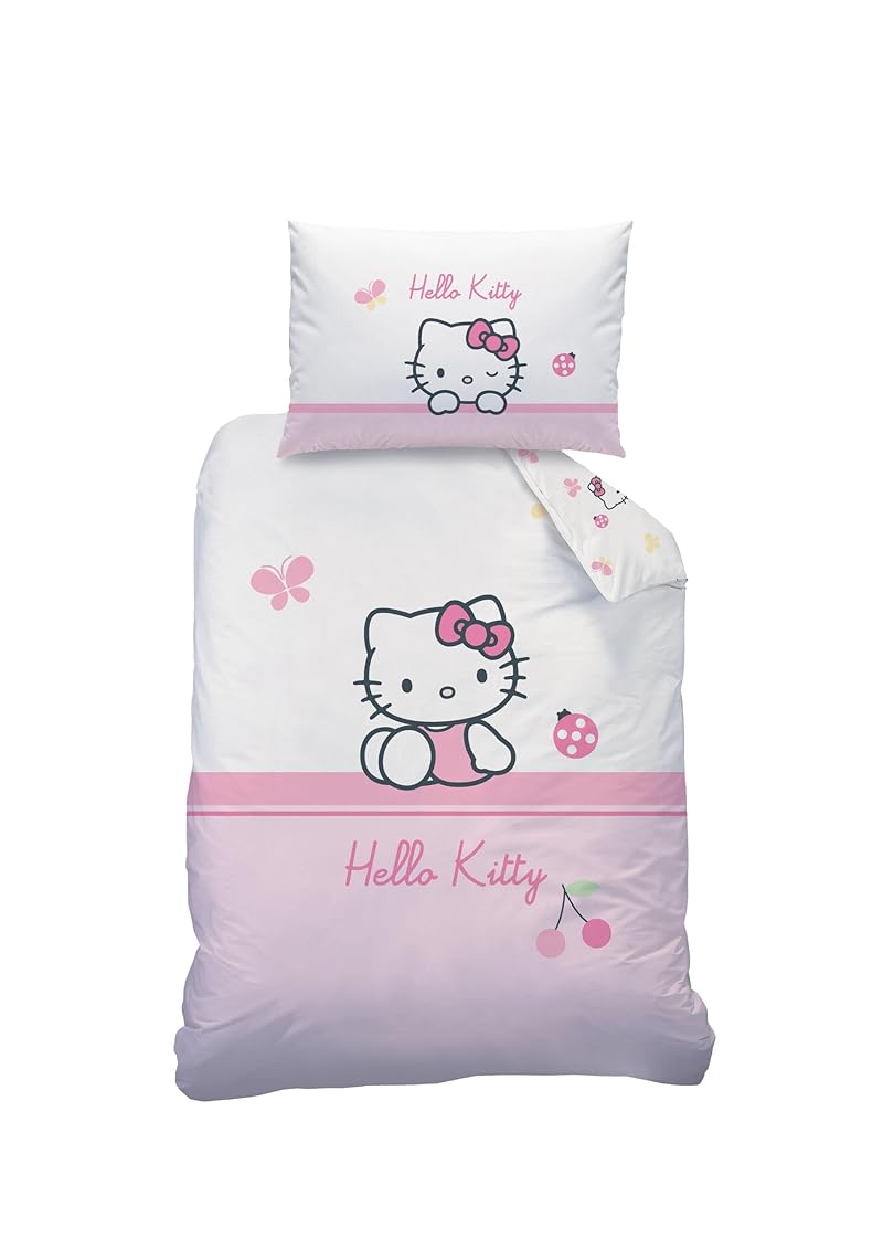 Hello Kitty Baby-Bettwäsche Coccinelle, Baumwolle Linon, 100 x 135 + 40 x 60 cm