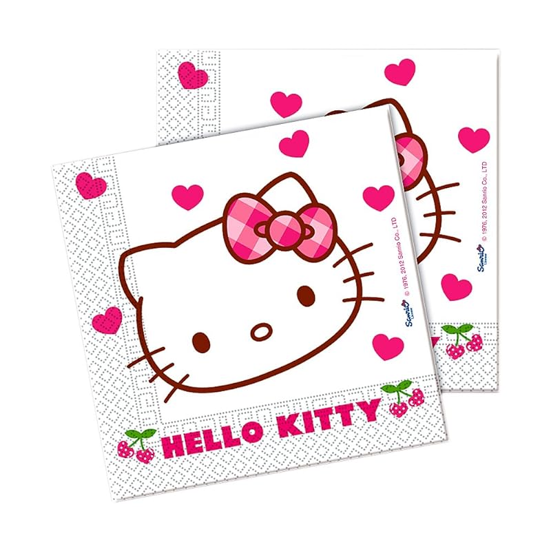 Hello Kitty - Partyservietten für Kindergeburtstag, 20 Stück
