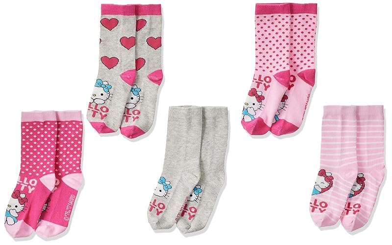 Hello Kitty Mädchen Socken, 5er Pack, Gr. 27/30