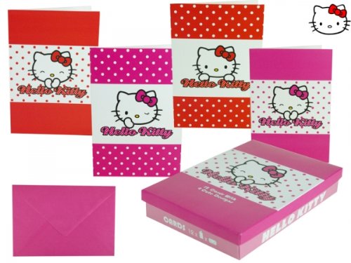 Hello Kitty - 12er Set Glückwunschkarten